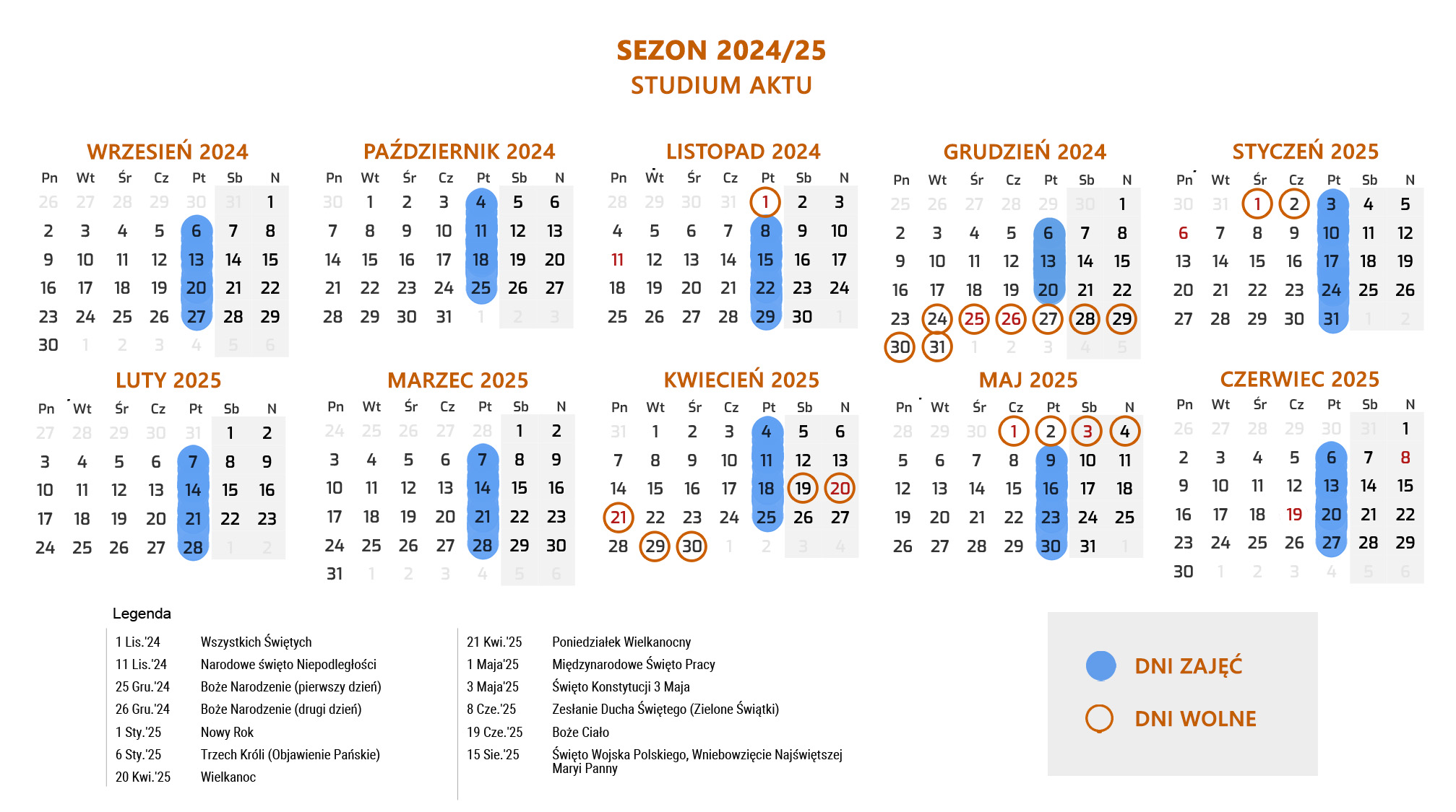 Kalendarz Fenomenarium 2024/25