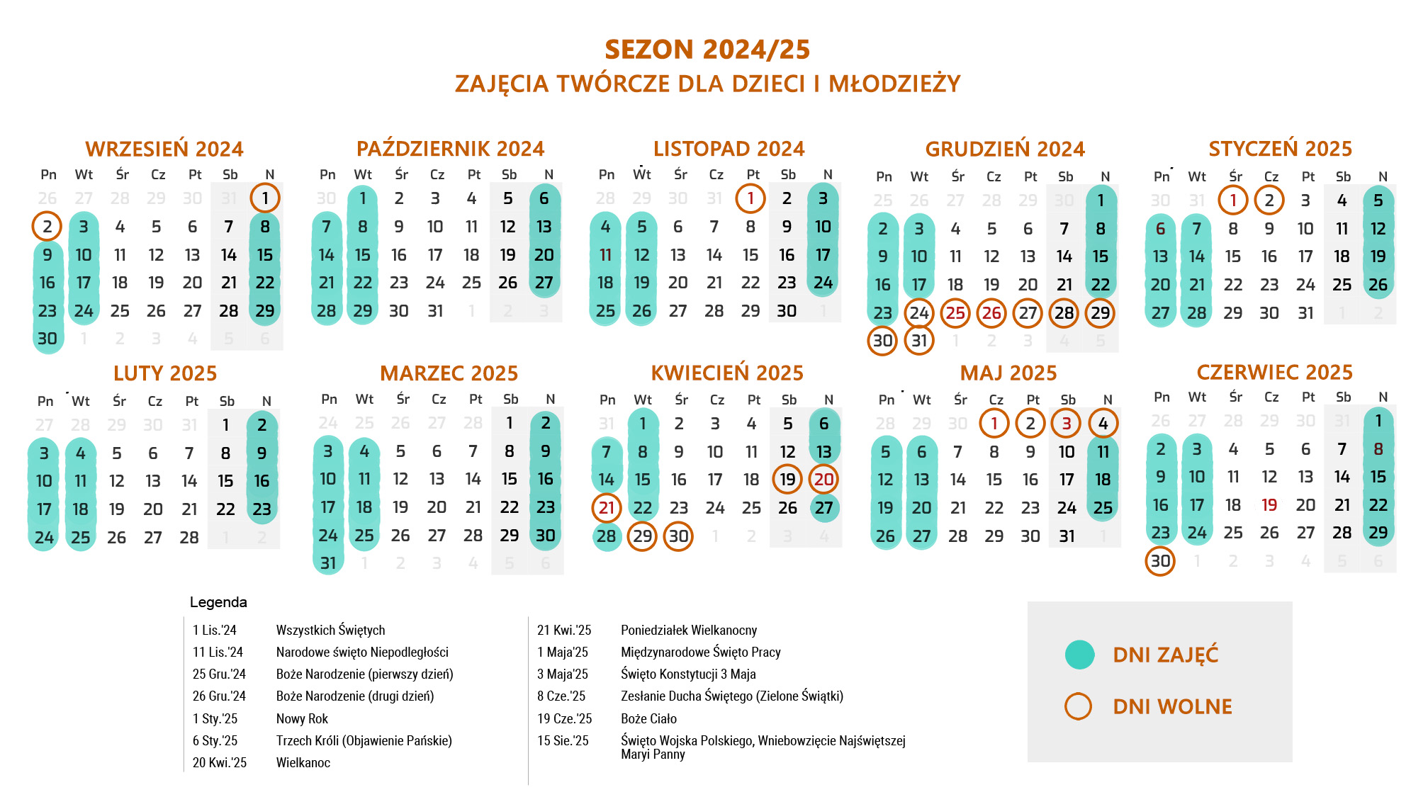 Kalendarz Fenomenarium 2024/25 dzieci