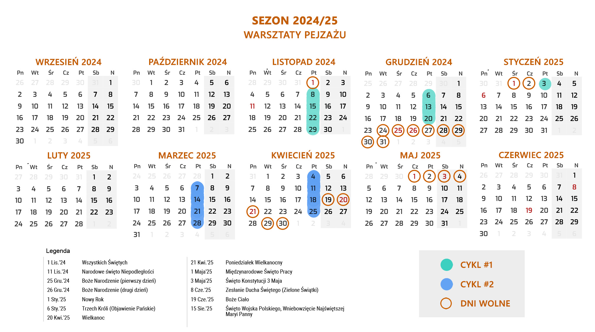 Kalendarz Fenomenarium 2024/25