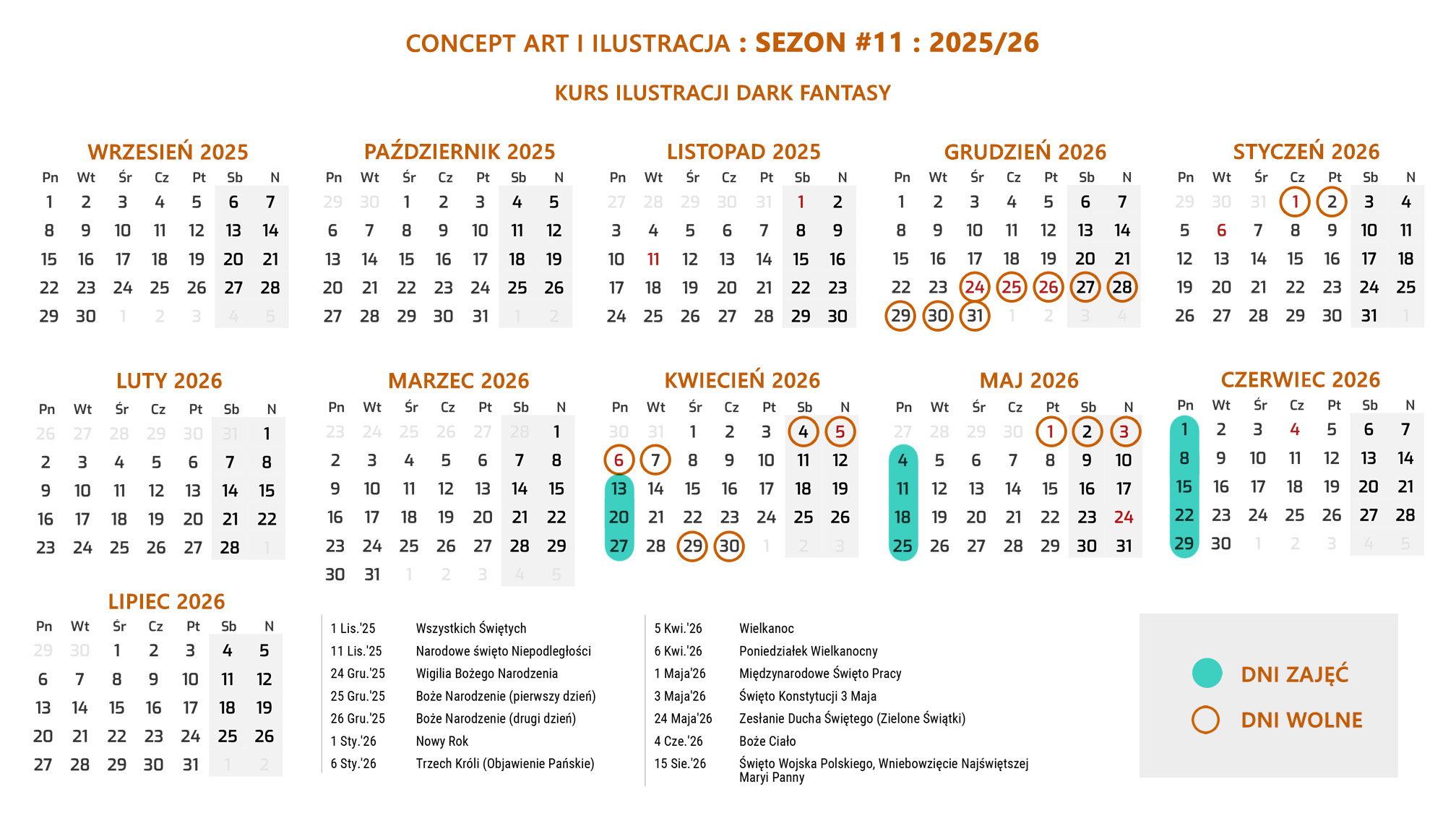 Kalendarz Fenomenarium 2025/26