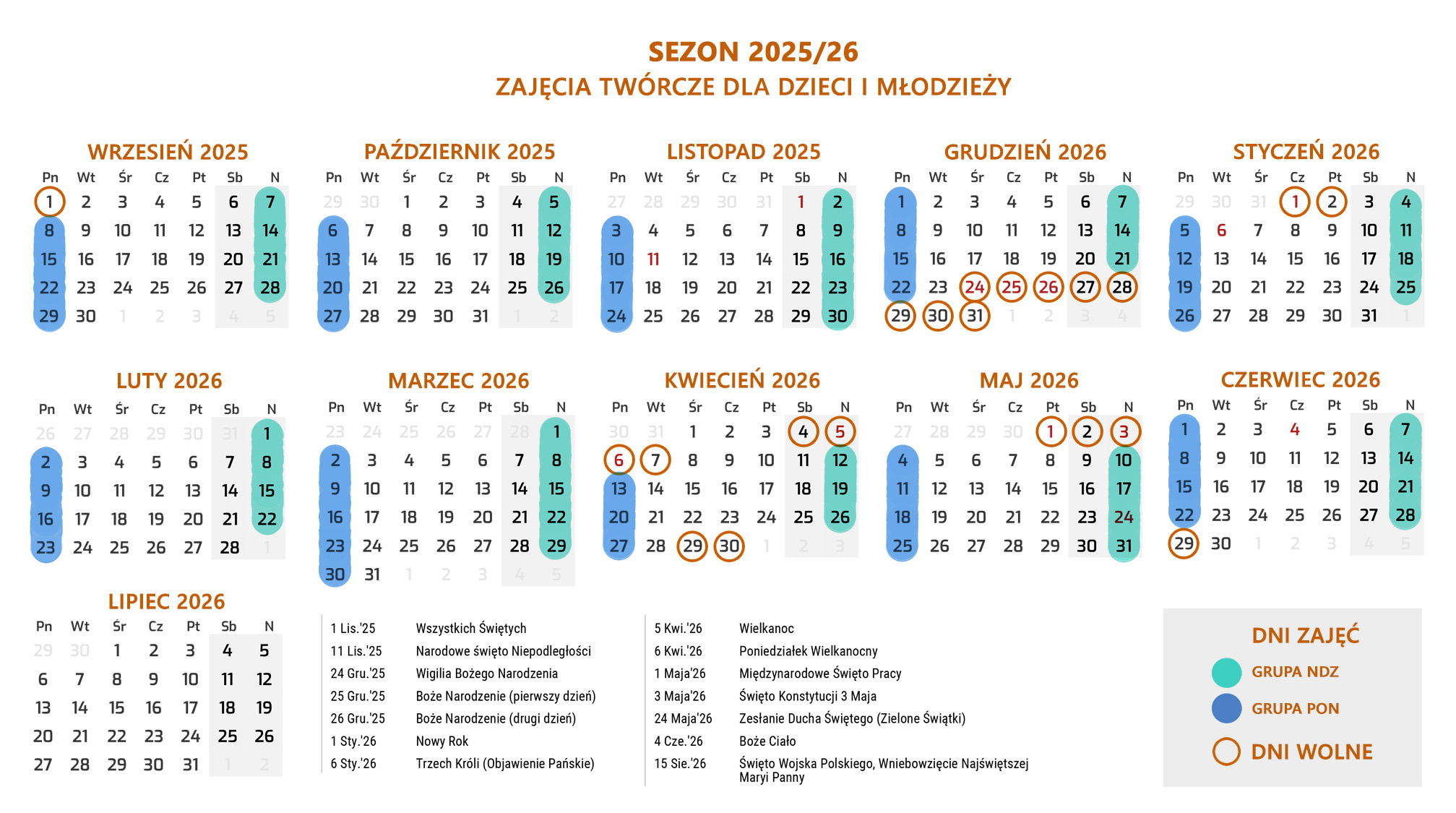 Kalendarz Fenomenarium 2024/25 dzieci