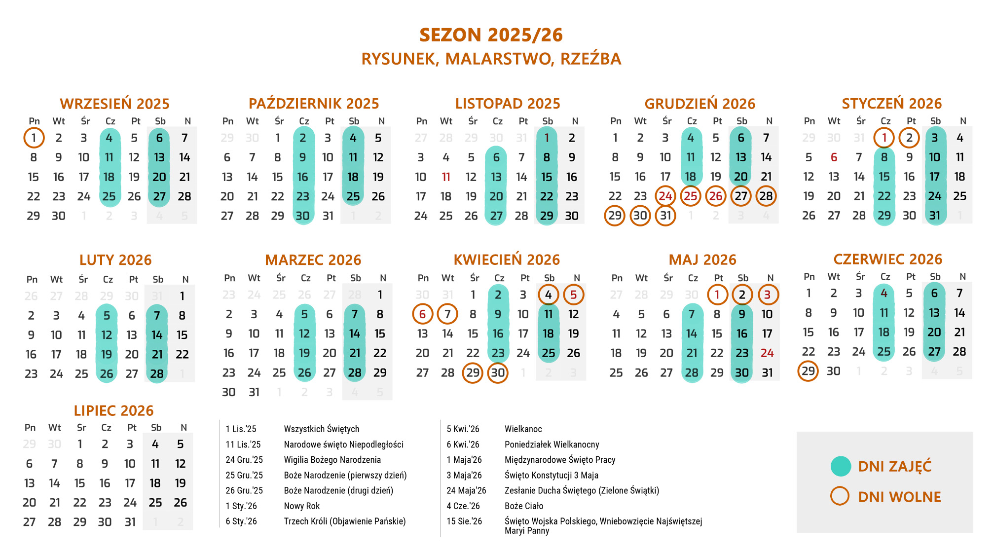 Kalendarz Fenomenarium 2025/26