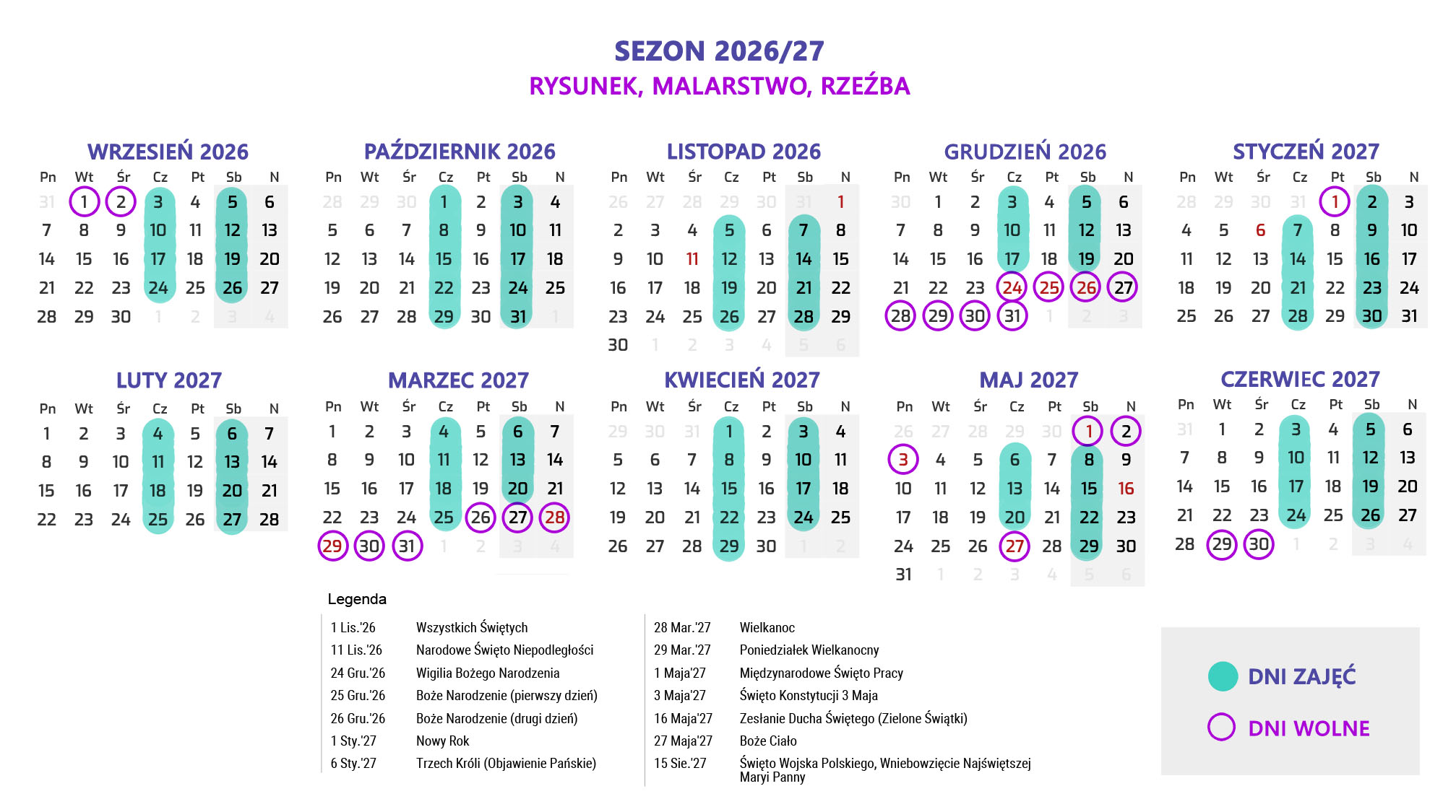 Kalendarz Fenomenarium 2026/27