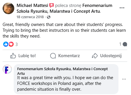 Mike Mattessi comments Fenomenarium on FB